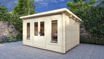 Log Cabin Glastonbury 4.2×3.2m, 34mm1