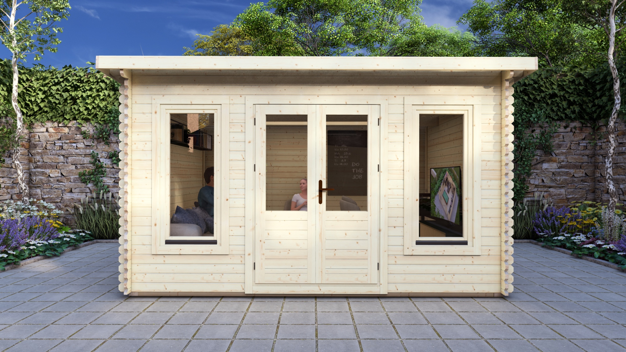 Log Cabin Glastonbury 4.2×3.2m, 34mm3 Large scale image