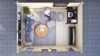 Log Cabin Glastonbury 4.2×3.2m, 34mm5
