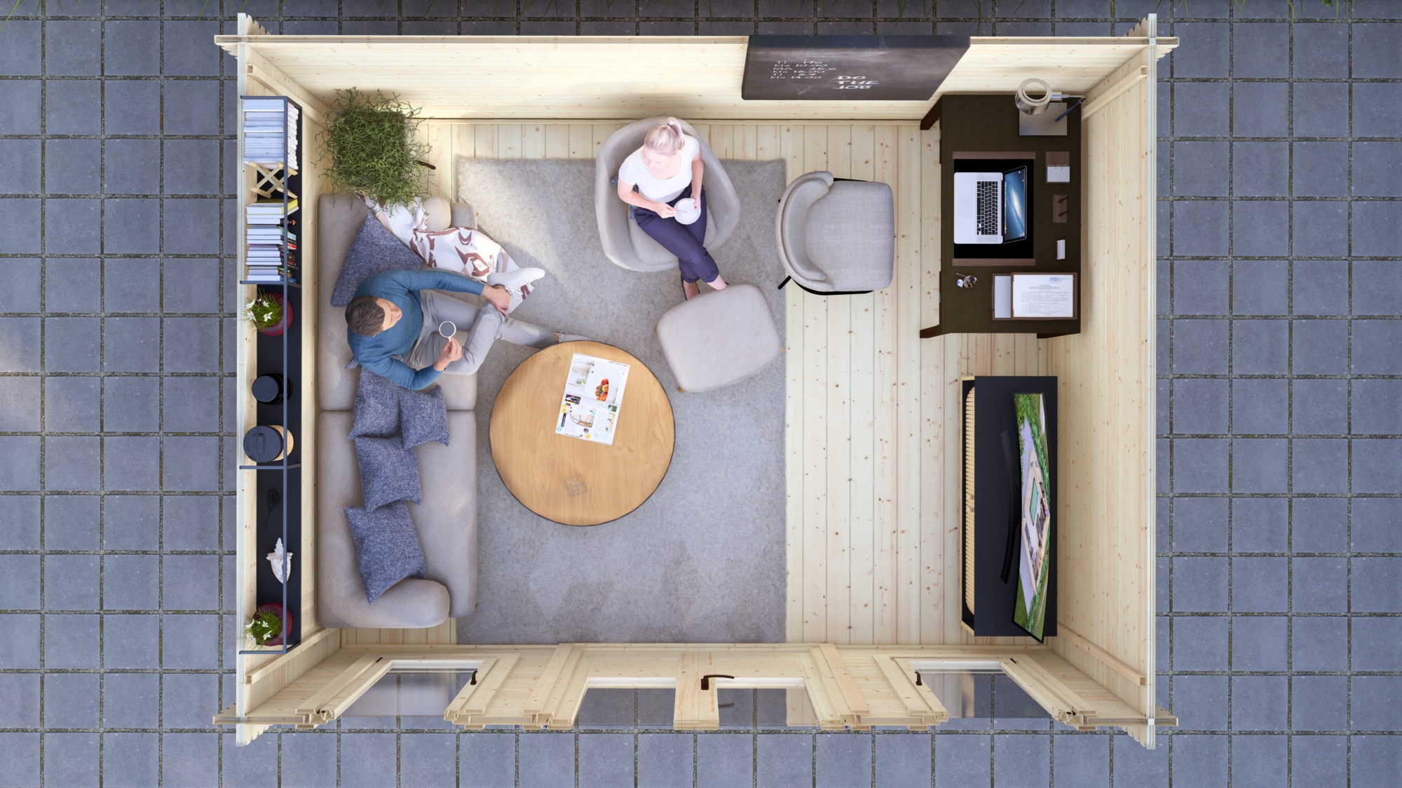 Log Cabin Glastonbury 4.2×3.2m, 34mm5 Large scale image