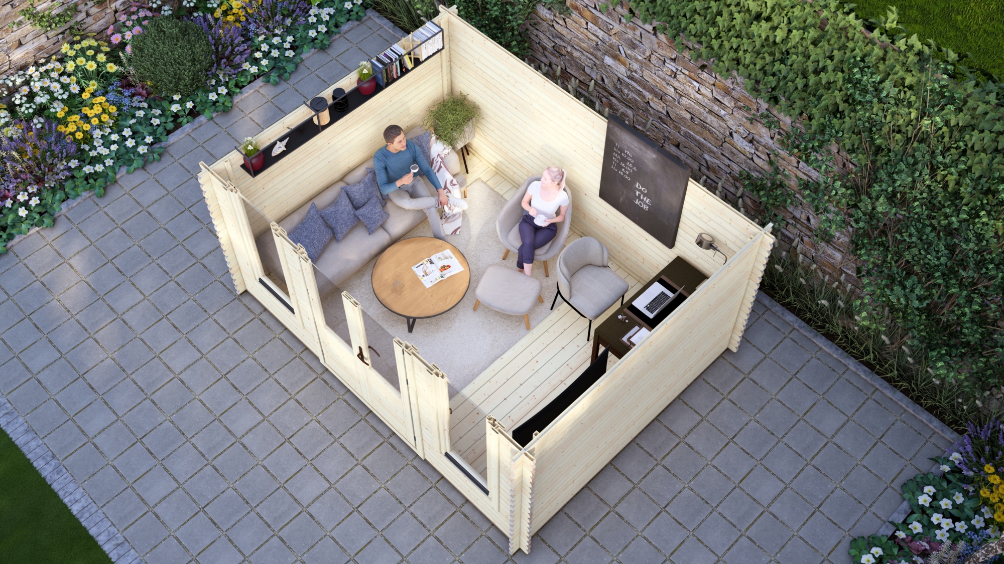 Log Cabin Glastonbury 4.2×3.2m, 34mm6 Large scale image
