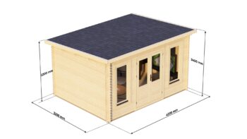 Log Cabin Glastonbury 4.2×3.2m, 34mm7