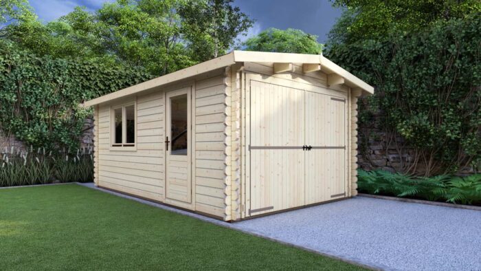 Log Cabin Garage Warminster 3.2×5.2m, 44mm