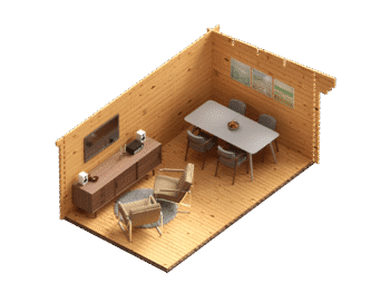 log cabin dorchester 5x3m 44mm