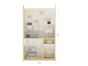 Mobile Home Great Ouse 1Bedroom plan