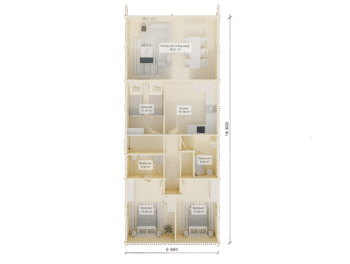 Mobile Home Nene 3Bedroom plan