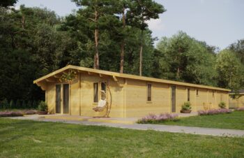 Mobile Log Home 3 Bed 20x7m