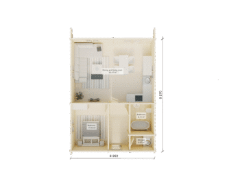 Mobile Home Spey 1Bedroom plan
