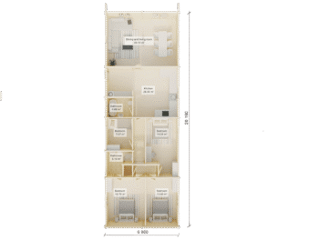 Mobile Home Thames 4Bedroom plan