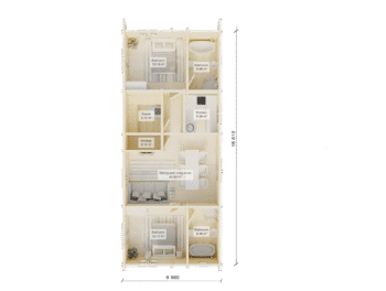 Mobile Home Tweed 2Bedroom plan