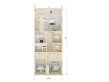 Mobile Home Wye 2Bedroom pln