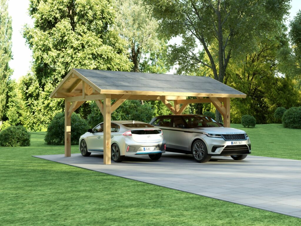 Timber Carport Cardiff 4.3×6.3m Main Image