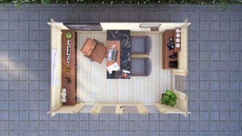 Log Cabin Aylesbury 3.8×2.6m, 28mm5