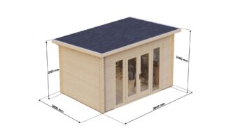 Log Cabin Aylesbury 3.8×2.6m, 28mm7