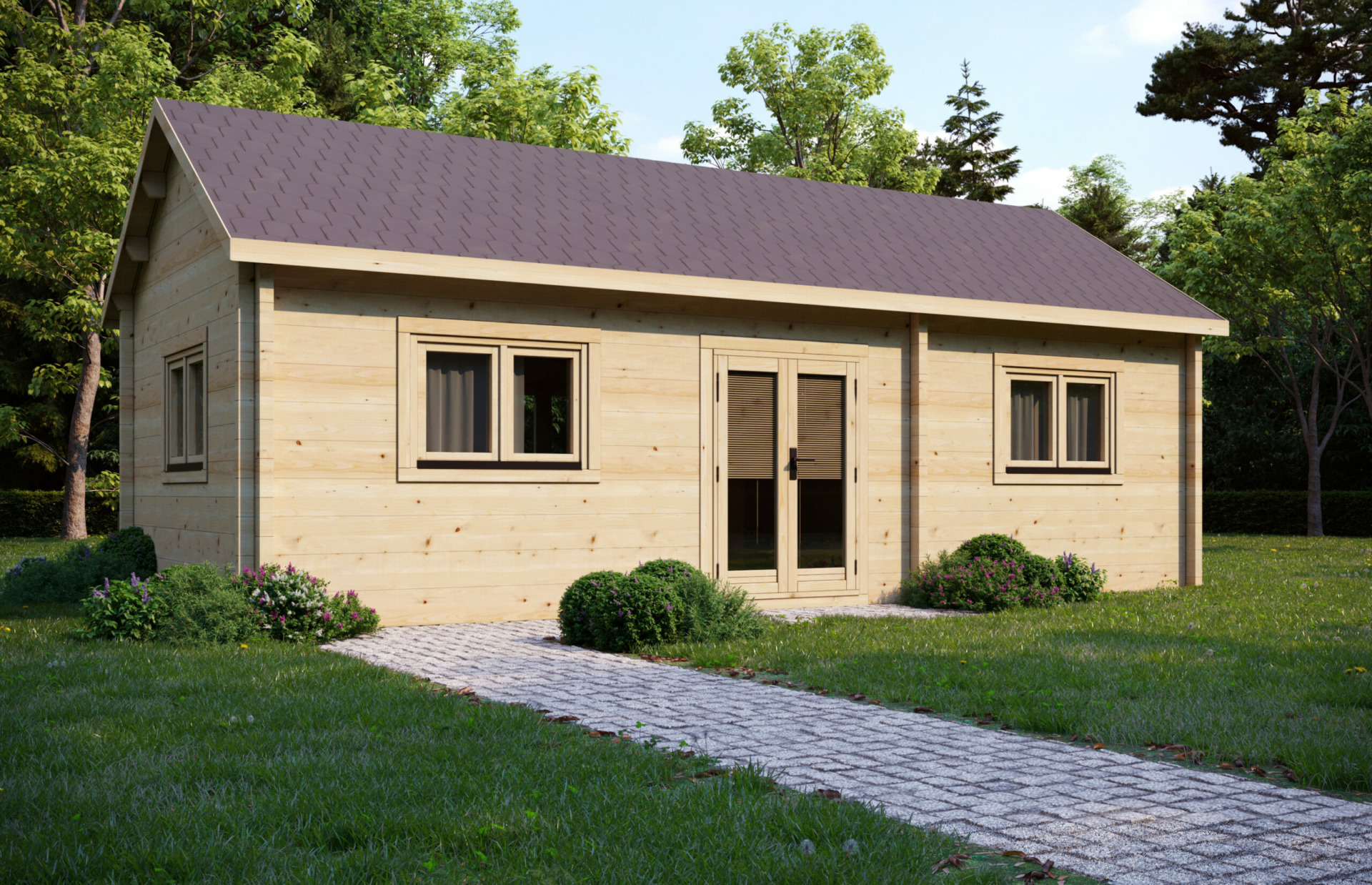 Glulam Log Cabin Borial 8x375m 88mm
