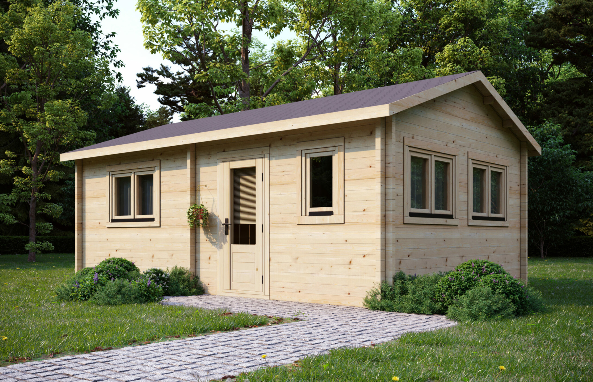 Glulam Log Cabin Dreamer 65x44m70mm