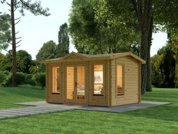 clock house log cabin 4x3m 44mm 2
