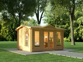 clock house log cabin 4x3m 44mm