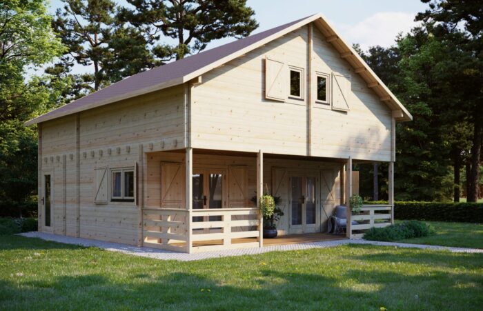 Two Storey Log Cabin Roan, 70Mm