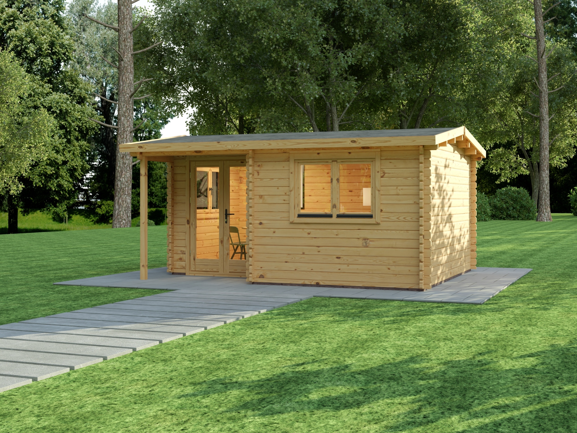 Eurodita log cabin Theodore Large scale image