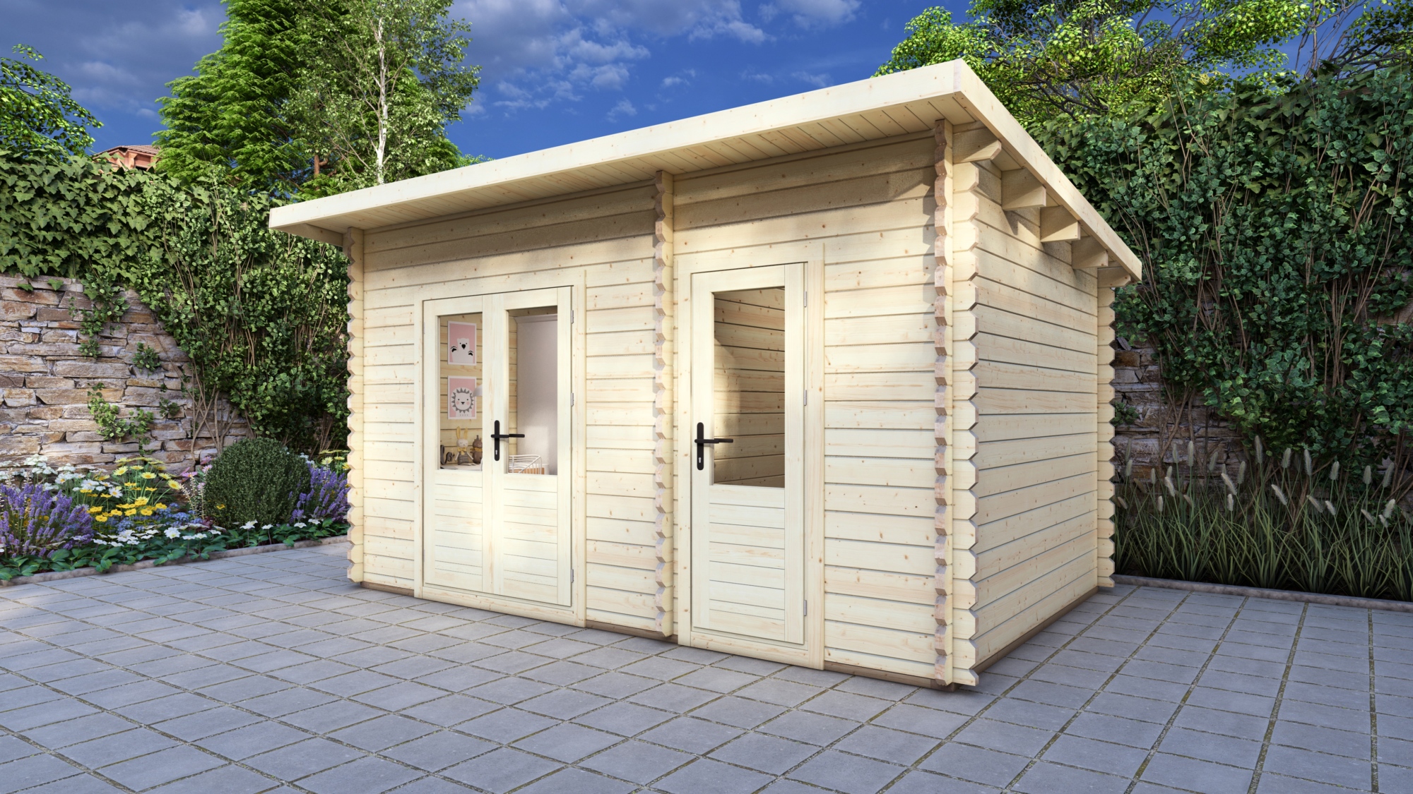 Log Cabin Sherborne 4.5×3.0m, 44mm1 Large scale image