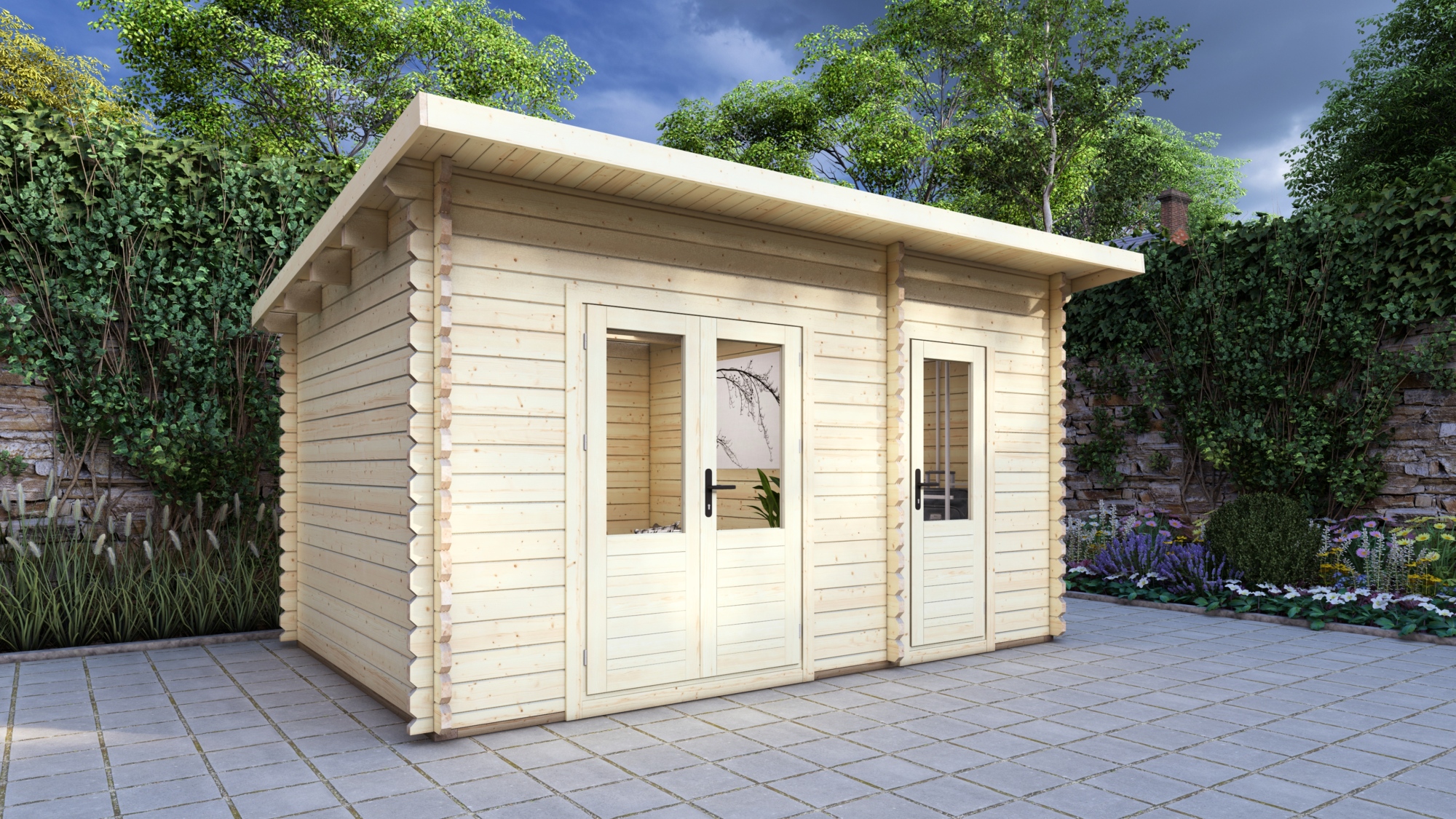 Log Cabin Sherborne 4.5×3.0m, 44mm2