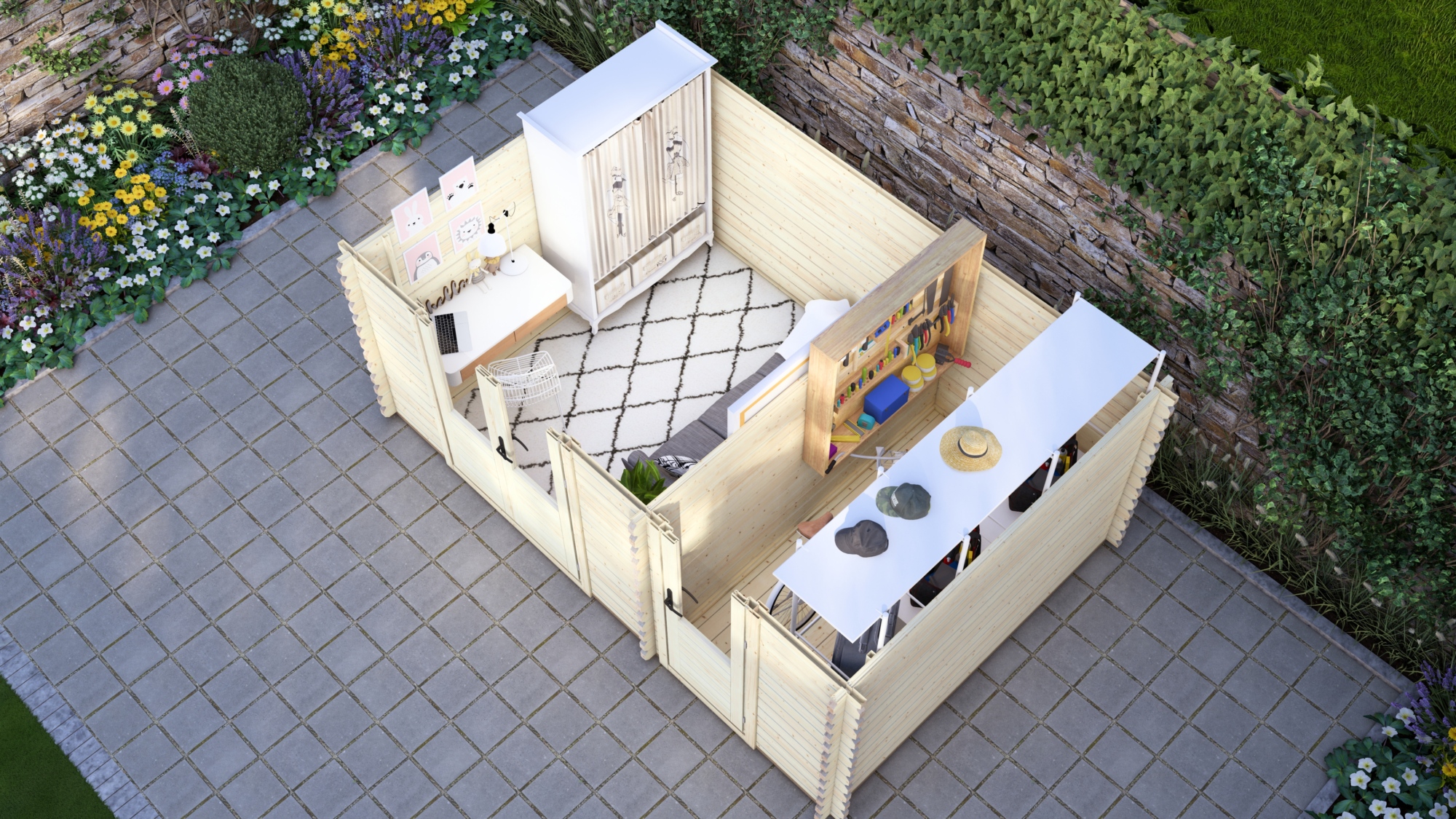 Log Cabin Sherborne 4.5×3.0m, 44mm6 Large scale image