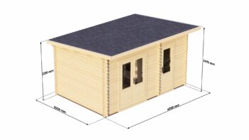 Log Cabin Sherborne 4.5×3.0m, 44mm7