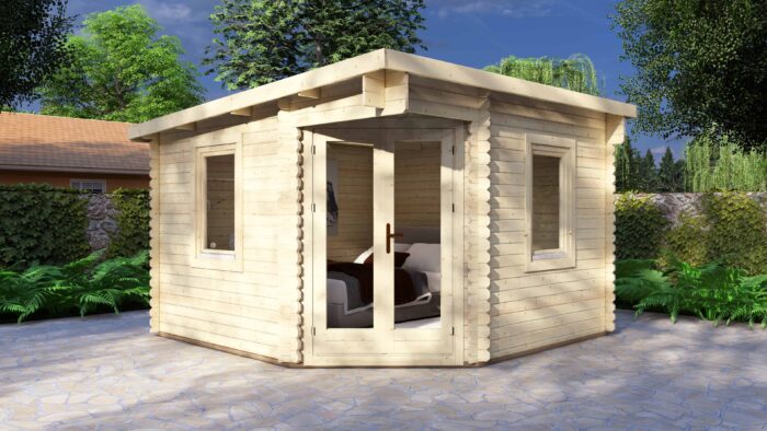 Corner Log Cabin Ethan 3.5×3.5M, 28Mm