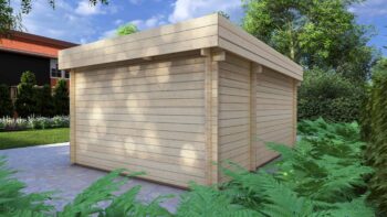 Corner Log Cabin Joseph 5×3.5m, 44mm – IV