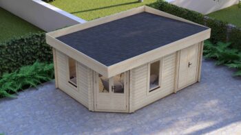 Corner Log Cabin Joseph 5×3.5m, 44mm – VII