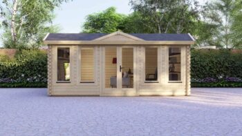 Clock House Log cabin 5.5x4m, 44mm front