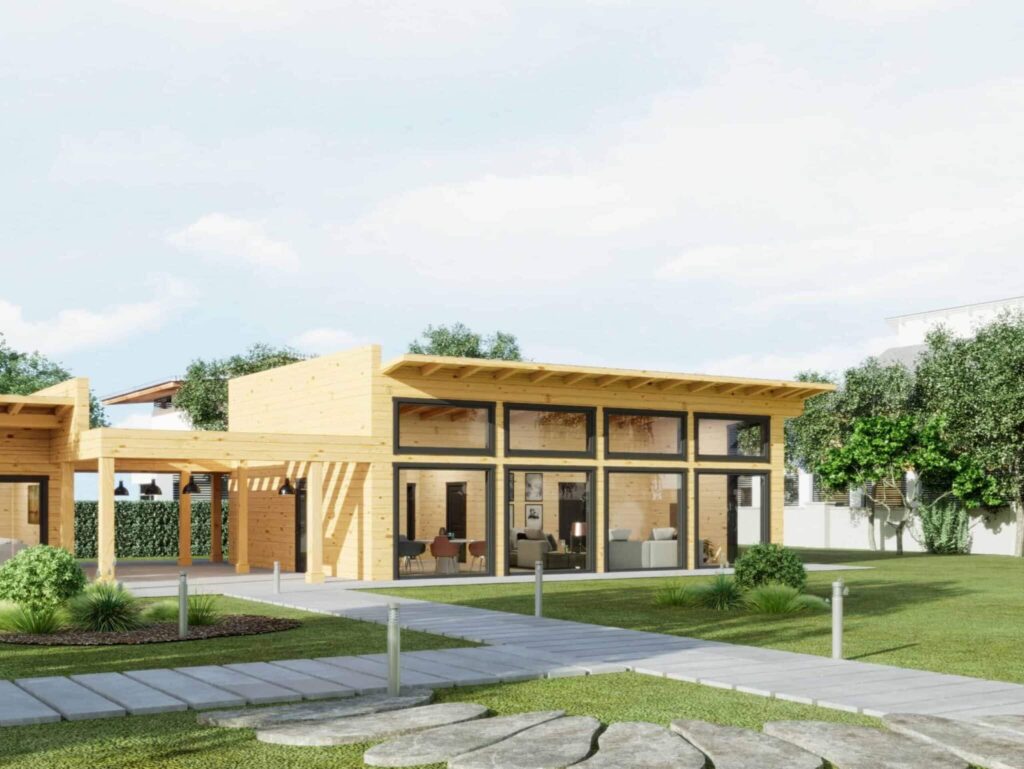 A House With A Lawn And A Walkway