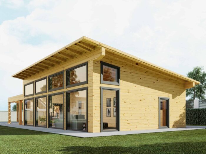 Glulam Log House Finland 220Mm, 23.6×8.4M