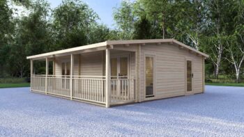 Log Cabin Northlight 8x6m, 58mm