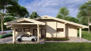 Eurodita manufactured Glulam Log house Lumberlux