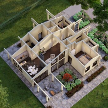 Glulam Log house Lumberlux