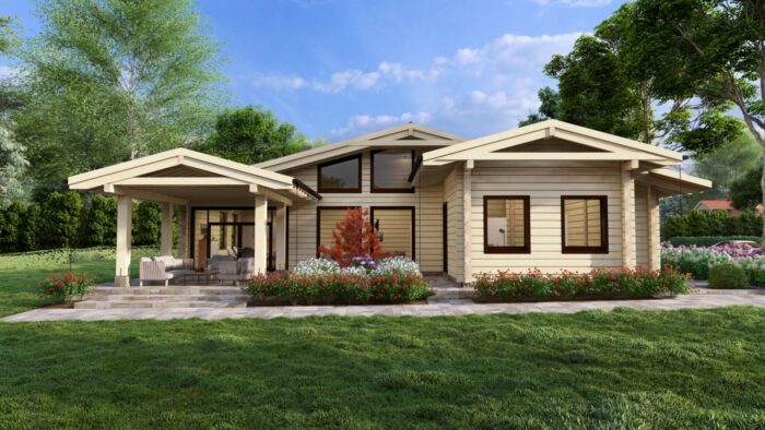 Glulam Log House Lumberlux