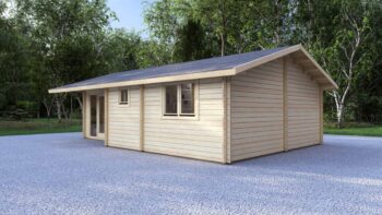 2 Bedroom Log Cabin 9x6m, 44mm – II