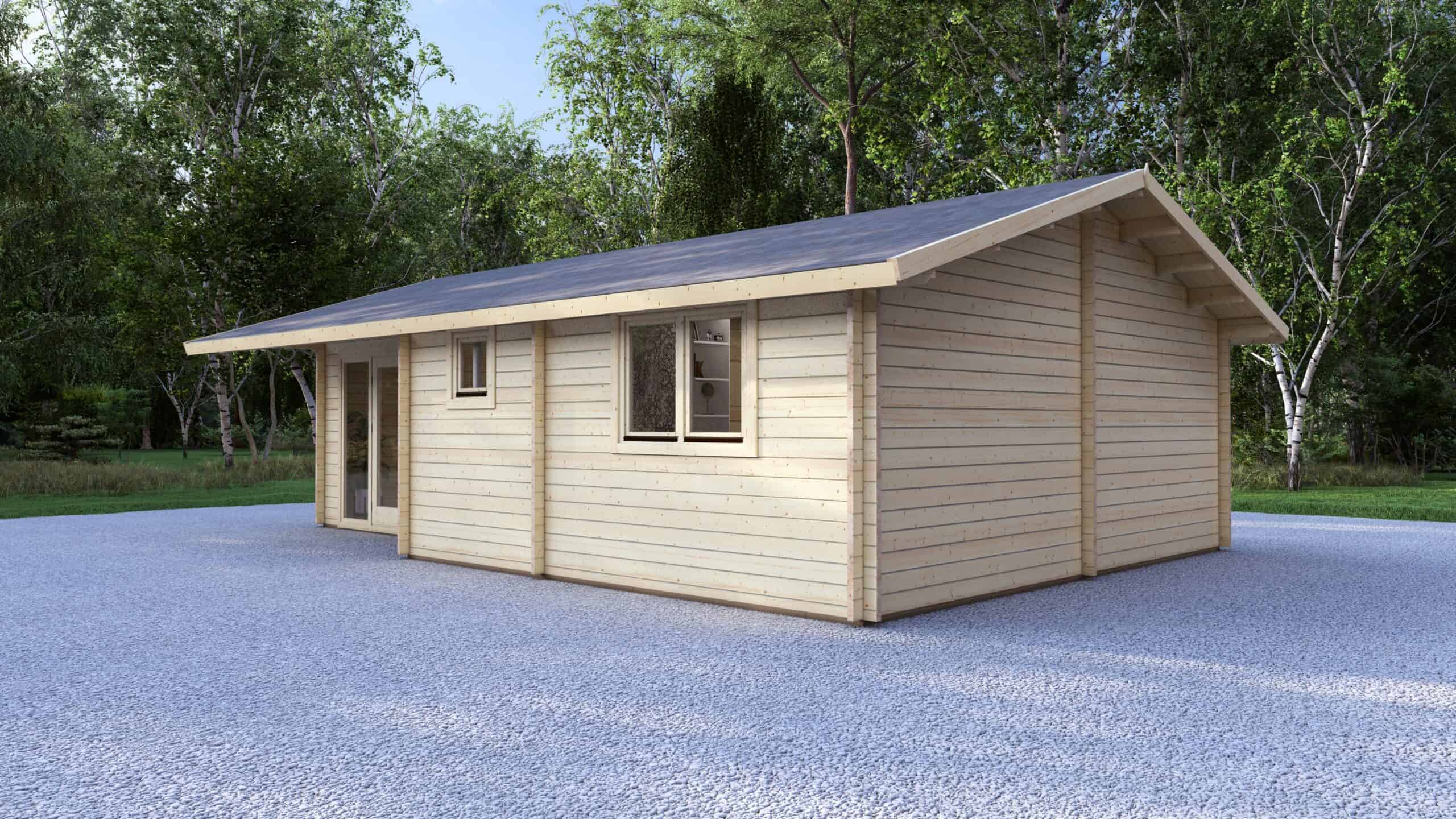 2 Bedroom Log Cabin 9x6m, 44mm – II Large scale image