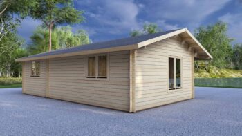 2 Bedroom Log Cabin 9x6m, 44mm – III