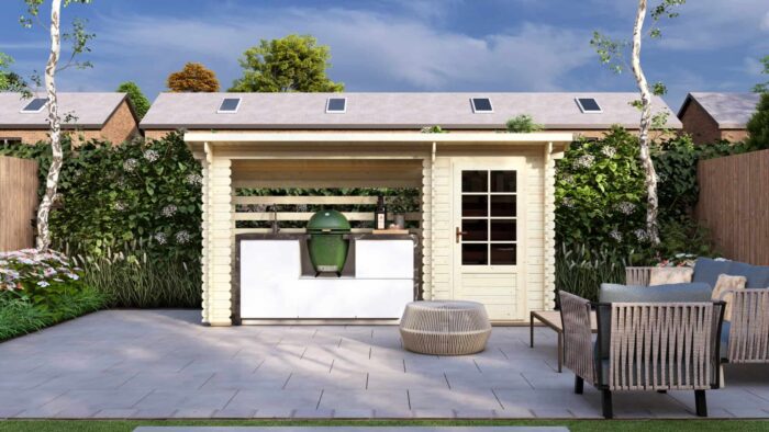 Log cabin 4x1m, 28mm