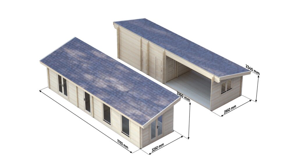 Mobile Log Cabin 2-Bedroom – Emma - X