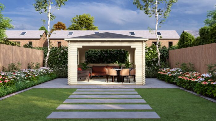 Garden Gazebo 4x4m, 28mm