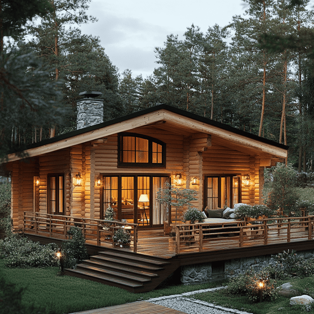 A House With A Deck And Trees