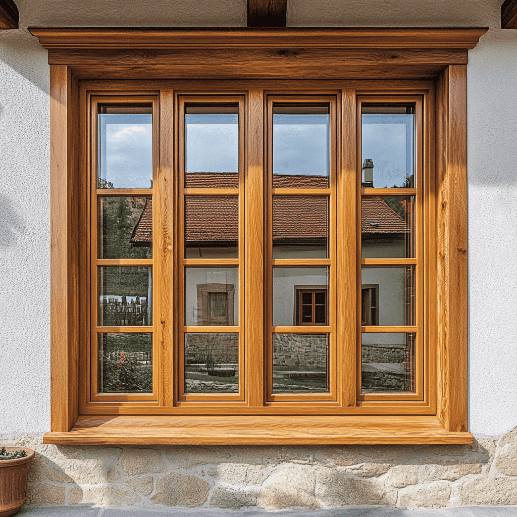 A Window With A Stone Wall