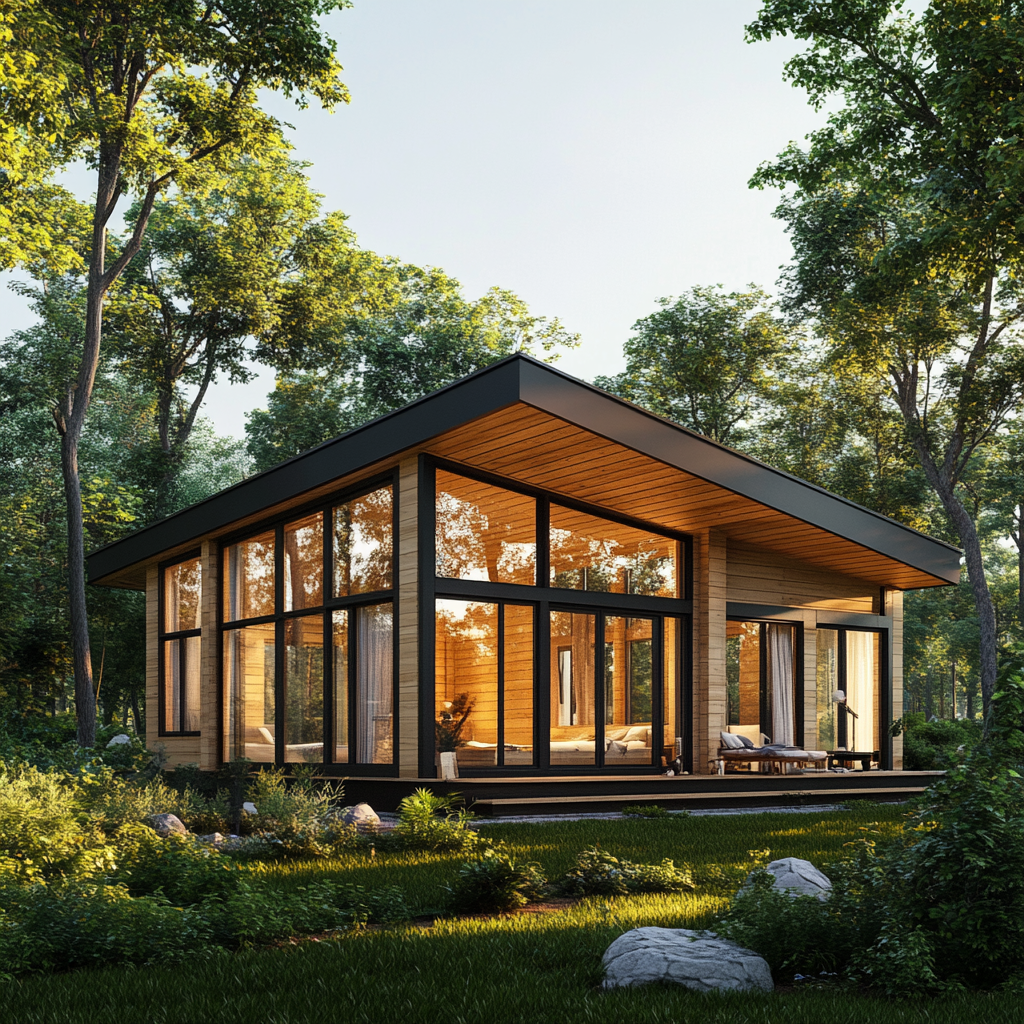 a house in the woods