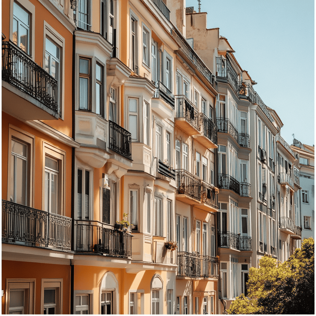 A Group Of Buildings With Balconies
