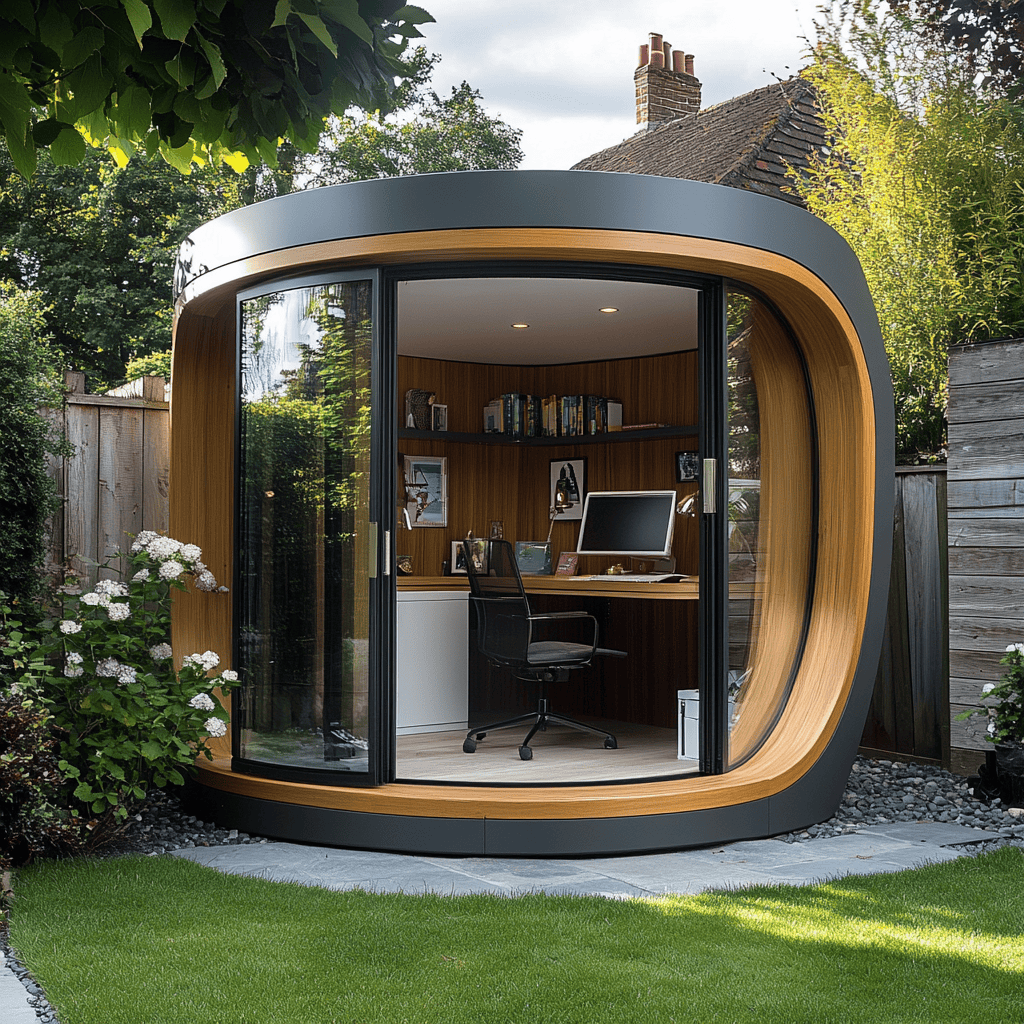 Garden office designed for maximum productivity — log cabin workspace by Eurodita