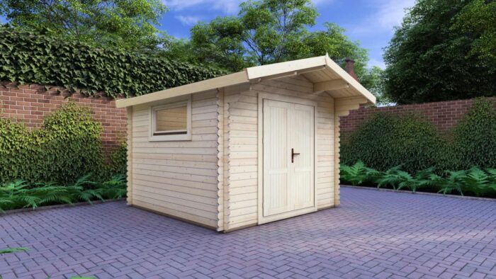 Workshop Log Cabin 3x3m, 28mm Chalet roof